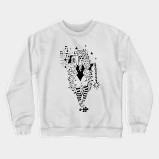 Roller Queen - B&W Crewneck Sweatshirt